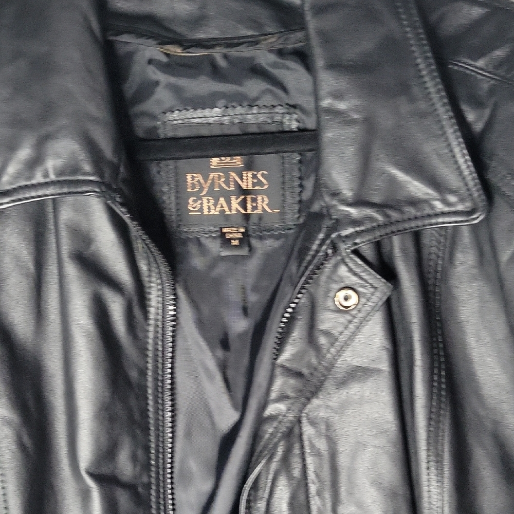 Byrnes & Baker Men's Black Leather Jacket